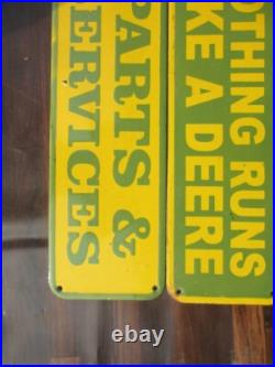 Porcelain John Deere Farm Equipment Enamel Metal Sign Size 28.5 x 17.5 Inches Porcelain John Deere Farm Equipment Enamel Metal Sign Size 28.5 x 17.5 Inches