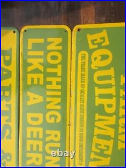 Porcelain John Deere Farm Equipment Enamel Metal Sign Size 28.5 x 17.5 Inches