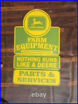 Porcelain John Deere Farm Equipment Enamel Metal Sign Size 28.5 x 17.5 Inches Porcelain John Deere Farm Equipment Enamel Metal Sign Size 28.5 x 17.5 Inches