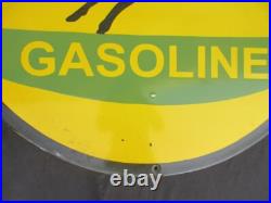 Porcelain John Deere Gasoline Enamel Metal Plate Sign Plate Size 30 Round