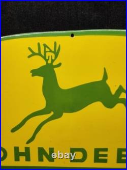 Porcelain John Deere LANZ Enamel Metal Sign Plate Size 30 x 22 Inches