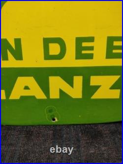 Porcelain John Deere LANZ Enamel Metal Sign Plate Size 30 x 22 Inches
