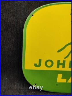 Porcelain John Deere LANZ Enamel Metal Sign Plate Size 30 x 22 Inches