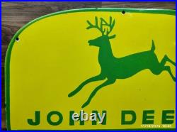 Porcelain John Deere LANZ Enamel Metal Sign Size 30 x 22 Inches Porcelain John Deere LANZ Enamel Metal Sign Size 30 x 22 Inches
