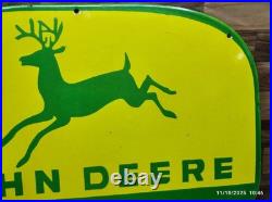 Porcelain John Deere LANZ Enamel Metal Sign Size 30 x 22 Inches Porcelain John Deere LANZ Enamel Metal Sign Size 30 x 22 Inches