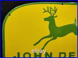 Porcelain John Deere LANZ Metal Sign Plate Size 30 x 22 Inches Porcelain John Deere LANZ Metal Sign Plate Size 30 x 22 Inches