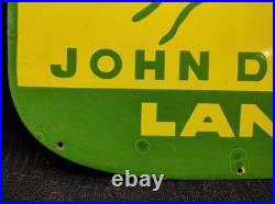 Porcelain John Deere LANZ Metal Sign Plate Size 30 x 22 Inches Porcelain John Deere LANZ Metal Sign Plate Size 30 x 22 Inches
