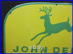 Porcelain John Deere Lanz Enamel Metal Sign Plate Size 30 x 22 Inches