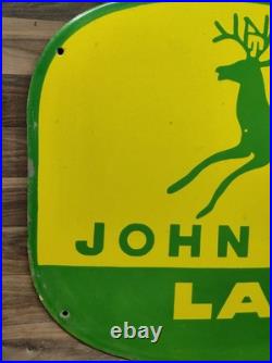 Porcelain John Deere Lanz Enamel Metal Sign Plate Size 30 x 22 Inches