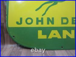 Porcelain John Deere Lanz Enamel Metal Sign Plate Size 30 x 22 Inches