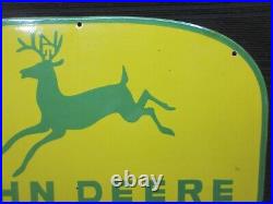 Porcelain John Deere Lanz Enamel Metal Sign Plate Size 30 x 22 Inches
