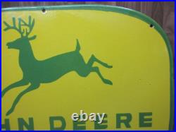 Porcelain John Deere Lanz Enamel Metal Sign Plate Size 30 x 22 Inches