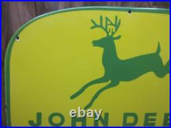 Porcelain John Deere Lanz Enamel Metal Sign Plate Size 30 x 22 Inches