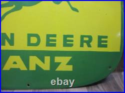 Porcelain John Deere Lanz Enamel Metal Sign Plate Size 30 x 22 Inches