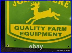 Porcelain John Deere Metal Sign Plate Size 36 x 18 Inches Porcelain John Deere Metal Sign Plate Size 36 x 18 Inches