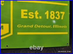 Porcelain John Deere Metal Sign Plate Size 36 x 18 Inches Porcelain John Deere Metal Sign Plate Size 36 x 18 Inches