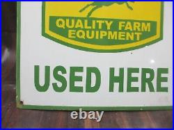 Porcelain John Deere Only used Enamel Metal Sign Plate Size 24 x 18 Inches