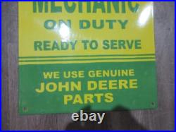 Porcelain John Deere Service Center Enamel Metal Sign Size 40 x 15 Inches