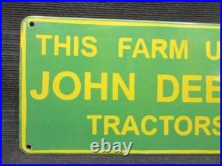 Porcelain John Deere Tractors Enamel Metal Sign Plate Size 20 x 10 Inches Porcelain John Deere Tractors Enamel Metal Sign Plate Size 20 x 10 Inches