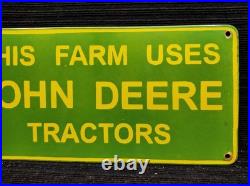 Porcelain John Deere Tractors Metal Sign Plate Size 20 x 10 Inches Porcelain John Deere Tractors Metal Sign Plate Size 20 x 10 Inches