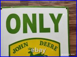 Porcelain John Deere Used Here Enamel Metal Sign Plate Size 24 x 18 Inches Porcelain John Deere Used Here Enamel Metal Sign Plate Size 24 x 18 Inches