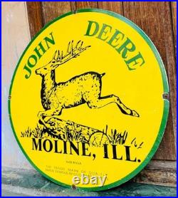 Porcelain enamel John Deere 30 inch sign Board Porcelain enamel John Deere 30 inch sign Board