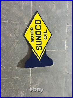 Porcelian John Deere Enamel Sign Size 24x12 Inches With Flange