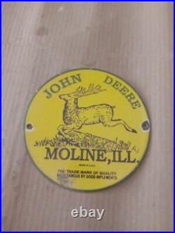 Porcelian John Deere Enamel Sign Size 30x30 Inches