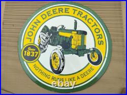 Porcelian John Deere Enamel Sign Size 30x30 Inches Double Sided