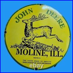 Porcelian John Deere Enamel Sign Size 30x30 Inches Double Sided