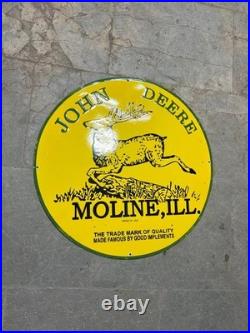 Porcelian John Deere Enamel Sign Size 30x30 Inches Double Sided