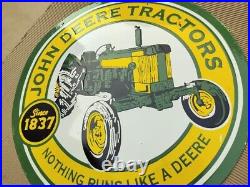 Porcelian John Deere Enamel Sign Size 30x30 Inches Double Sided