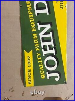Porcelian John Deere Enamel Sign Size 36 Inches