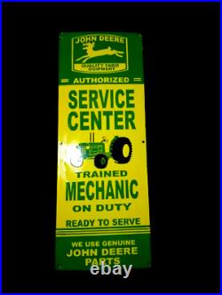 Porcelian John Deere Enamel Sign Size 36x12 Inches