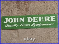 Porcelian John Deere Enamel Sign Size 42x10 Inches