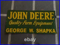 Porcelian John Deere Enamel Sign Size 42x20 Inches Double Sided