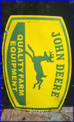 Porcelian John Deere Enamel Sign Size 42x24 Inches