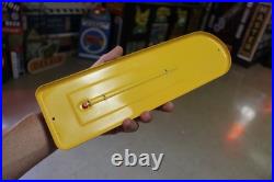RARE 1950s JOHN DEERE PAW PAW ILLINOIS STAMPED METAL THERMOMETER SIGN TRACTOR