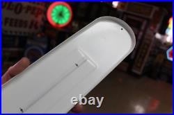 RARE 1950s JOHN DEERE RICE CENTER STAMPED DEALER METAL THERMOMETER SIGN TRACTOR