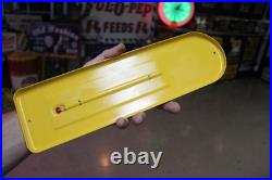 RARE 1950s JOHN DEERE UPHAM DAKOTA STAMPED METAL THERMOMETER SIGN TRACTOR