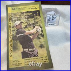 RARE 2013 JORDAN SPIETH Autographed Golf Ball + David Feherty John Deere Classic