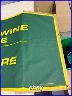 RARE AUTHENTIC VINTAGE JOHN DEERE BALERS BANNER SIGN 1960s Approx. 10' x 3
