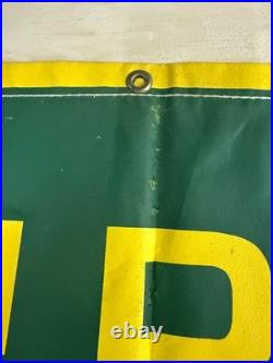 RARE AUTHENTIC VINTAGE JOHN DEERE BALERS BANNER SIGN 1960s Approx. 10' x 3