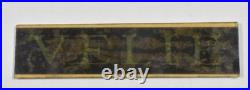 RARE Antique Stoverlite 4 Lens Stop Light VELIE John Deere Nameplate Insert SIGN