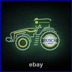 RARE- Busch Light John Deere Tractor Farming LED Neon Sign Farmers CORN COB Beer
