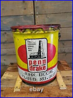 RARE Collectible Penn & Drake 5 gal. John Deere Oil Can