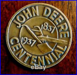 RARE JOHN DEERE 1937 HE GAVE WORLD STEEL PLOW KILENYI MEDALLION MEDAL Signed Art
