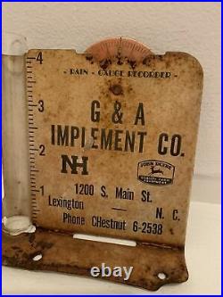 RARE John Deere Rain Gauge 1950-1955 Quality Farm Equipment Logo Lexington NC