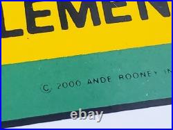 RARE John Deere Tractor Porcelain Signs Ande Rooney Advertising Vtg 1995 & 2000