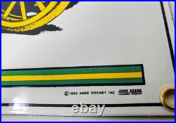 RARE John Deere Tractor Porcelain Signs Ande Rooney Advertising Vtg 1995 & 2000